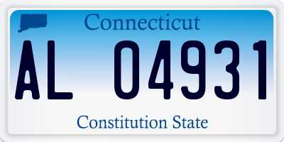 CT license plate AL04931