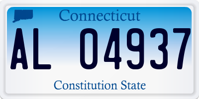 CT license plate AL04937