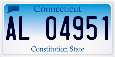 CT license plate AL04951