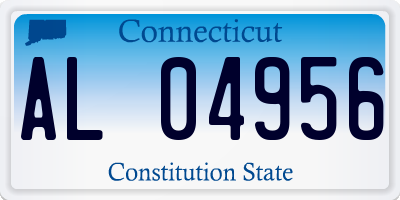 CT license plate AL04956