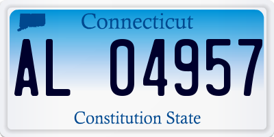 CT license plate AL04957