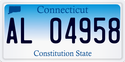 CT license plate AL04958
