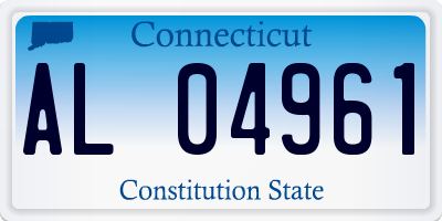 CT license plate AL04961