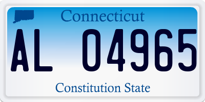 CT license plate AL04965