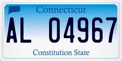 CT license plate AL04967