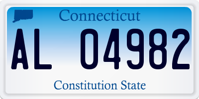 CT license plate AL04982