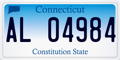 CT license plate AL04984