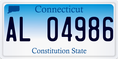 CT license plate AL04986