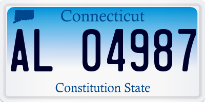 CT license plate AL04987