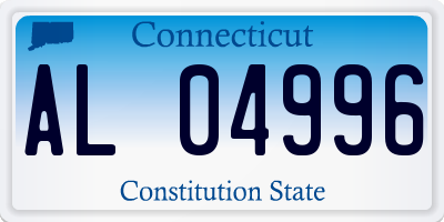 CT license plate AL04996
