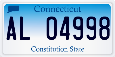 CT license plate AL04998
