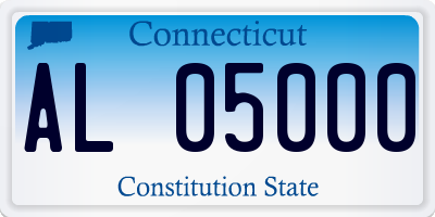 CT license plate AL05000