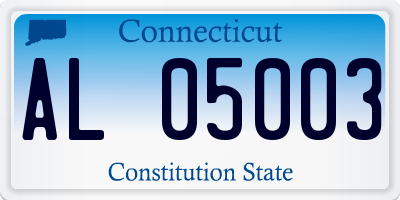 CT license plate AL05003