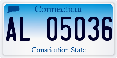 CT license plate AL05036