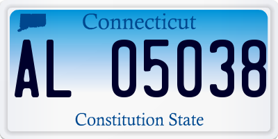 CT license plate AL05038