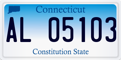 CT license plate AL05103