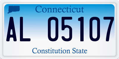 CT license plate AL05107
