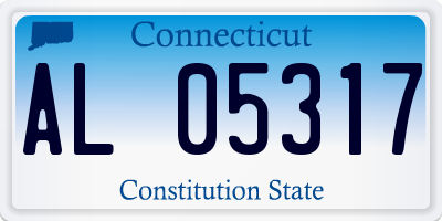 CT license plate AL05317