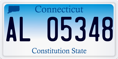 CT license plate AL05348