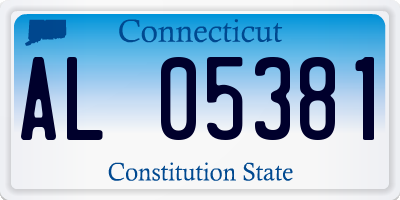 CT license plate AL05381
