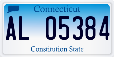CT license plate AL05384
