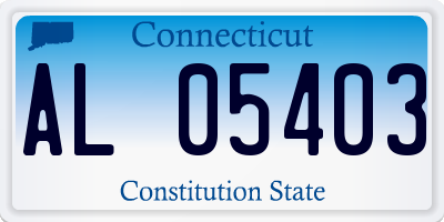 CT license plate AL05403