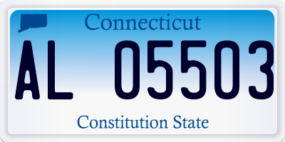 CT license plate AL05503