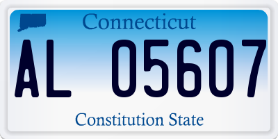 CT license plate AL05607