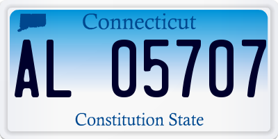CT license plate AL05707