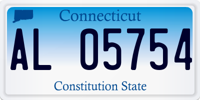 CT license plate AL05754