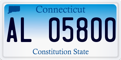 CT license plate AL05800