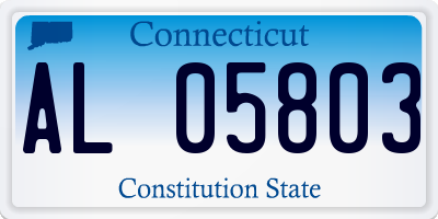 CT license plate AL05803