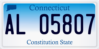 CT license plate AL05807