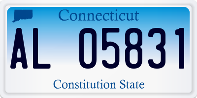 CT license plate AL05831