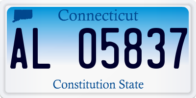 CT license plate AL05837