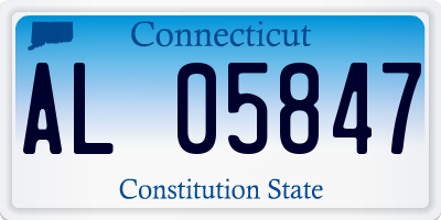 CT license plate AL05847