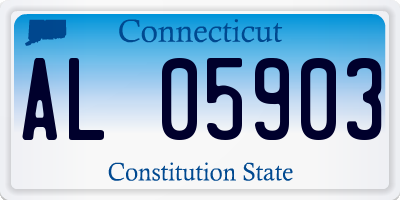 CT license plate AL05903