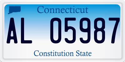 CT license plate AL05987