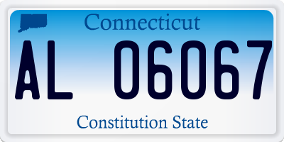 CT license plate AL06067