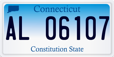 CT license plate AL06107