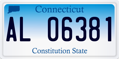CT license plate AL06381