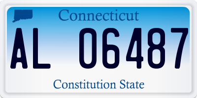 CT license plate AL06487