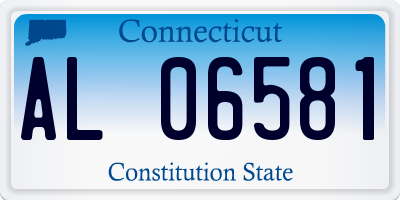 CT license plate AL06581