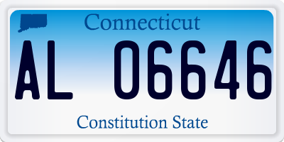 CT license plate AL06646