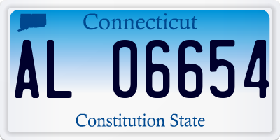 CT license plate AL06654