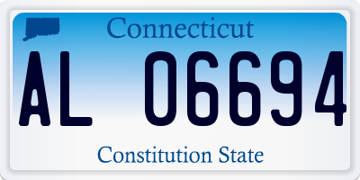 CT license plate AL06694