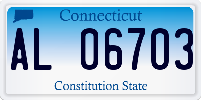 CT license plate AL06703