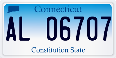 CT license plate AL06707