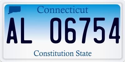CT license plate AL06754
