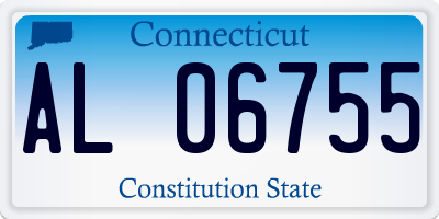 CT license plate AL06755